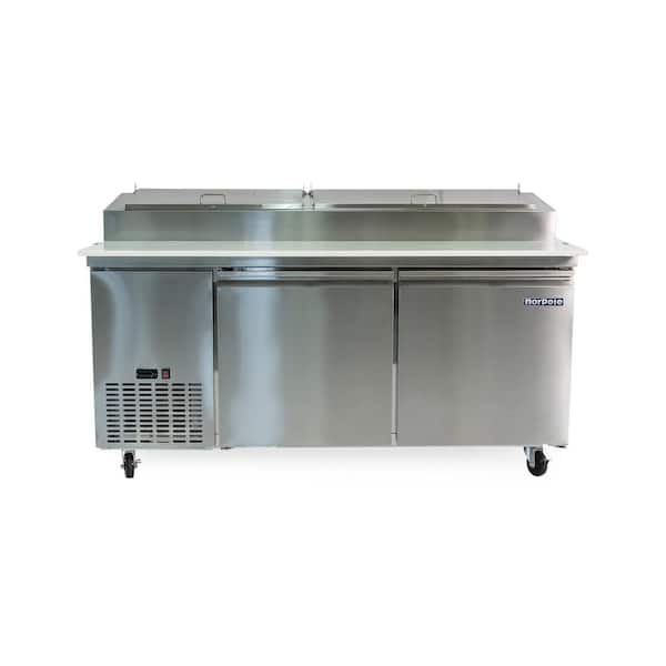Norpole 16 cu. ft. 2-Door Pizza Prep Table Commercial Refrigerator