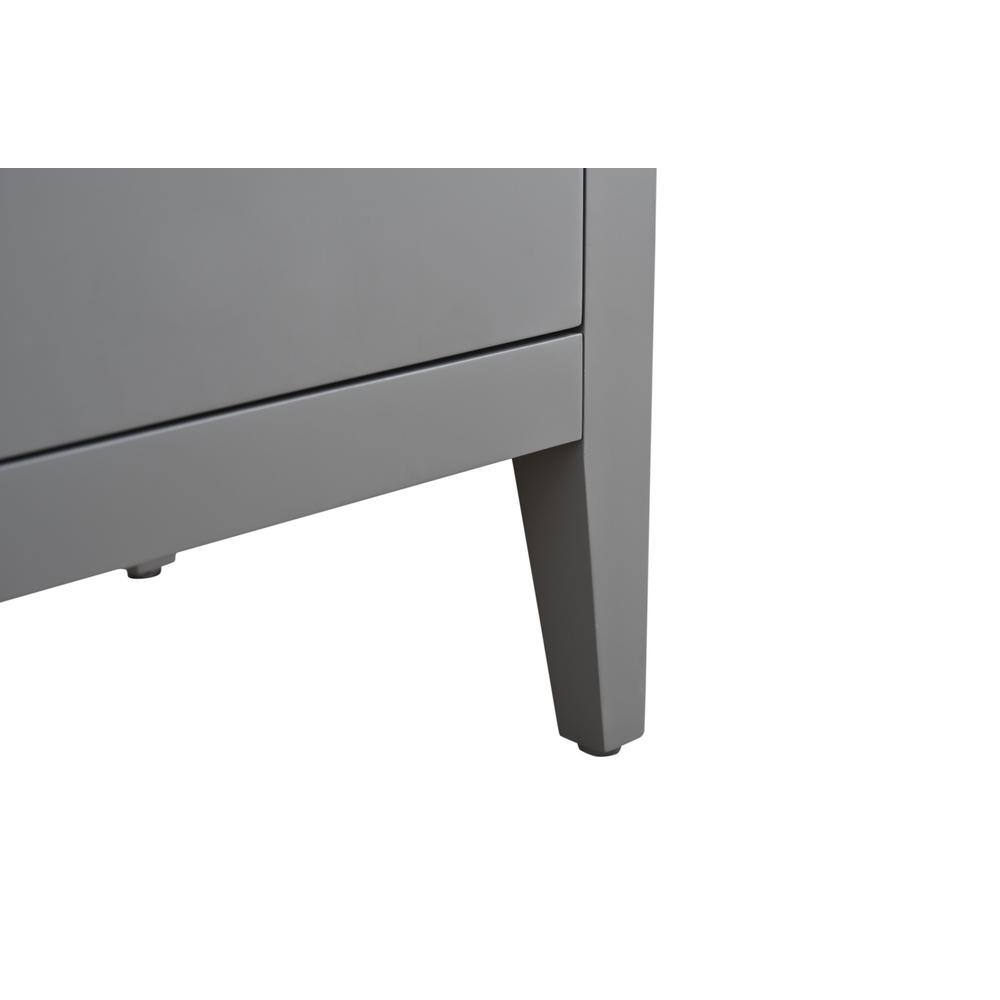 Cashmere Gray Single Bathroom Vanity with Ceramic Top and Matte Black Hardware