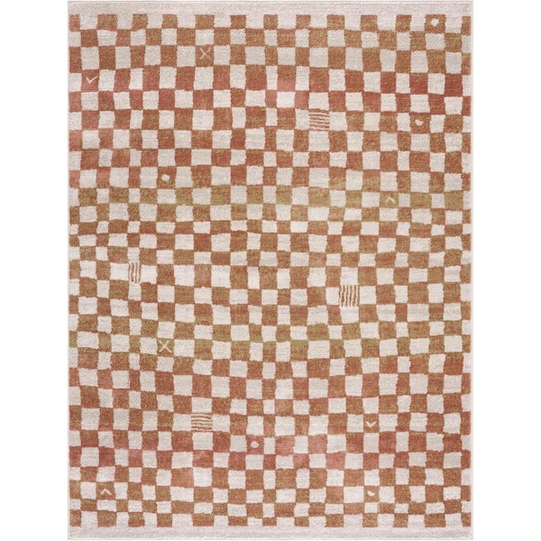 Benjy Cream/Somon 9 ft. x 12 ft. Area Rug