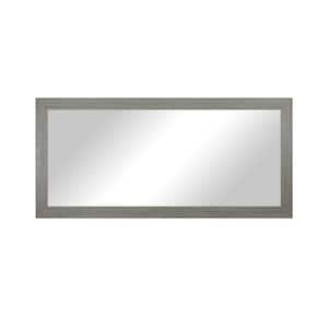 Modern Rustic 51.75 in. W x 30.75 in. H Rectangular Wooden Weathered Grey Mirror