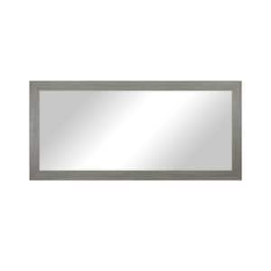 Modern Rustic ( 75.75 in. W x 32.25 in. H ) Rectangular Wooden Weathered Grey Mirror
