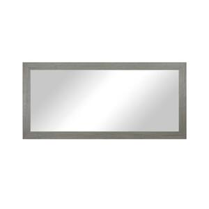 Modern Rustic ( 69.75 in. W x 36.25 in. H ) Rectangular Wooden Weathered Grey Mirror
