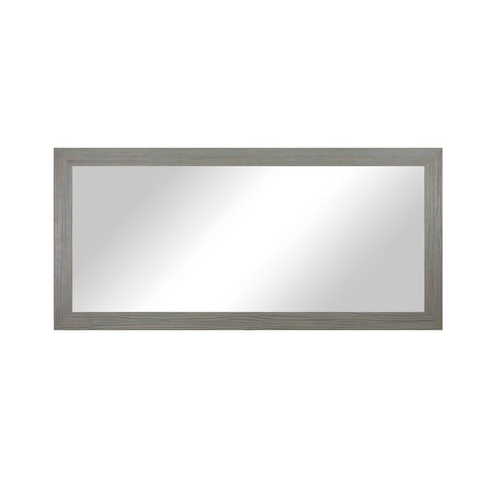 Modern Rustic ( 39.75 in. W x 45.75 in. H ) Rectangular Wooden Weathered Gr