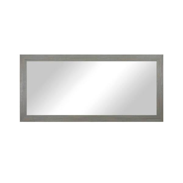 Unbranded Modern Rustic ( 39.75 in. W x 45.75 in. H ) Rectangular Wooden Weathered Grey Mirror