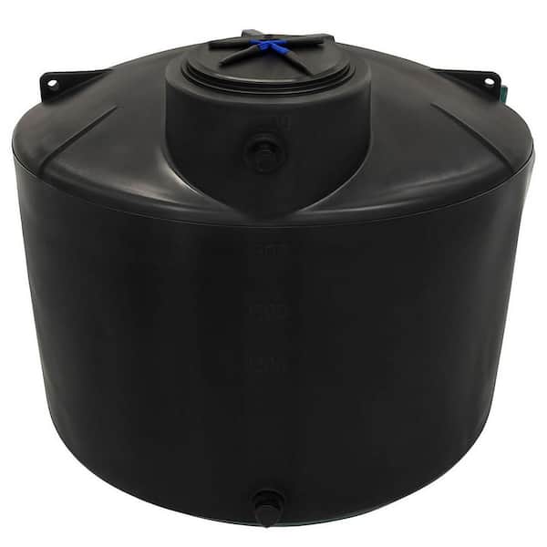 1550 Gal. Black Polyethylene Vertical Water Storage Tank