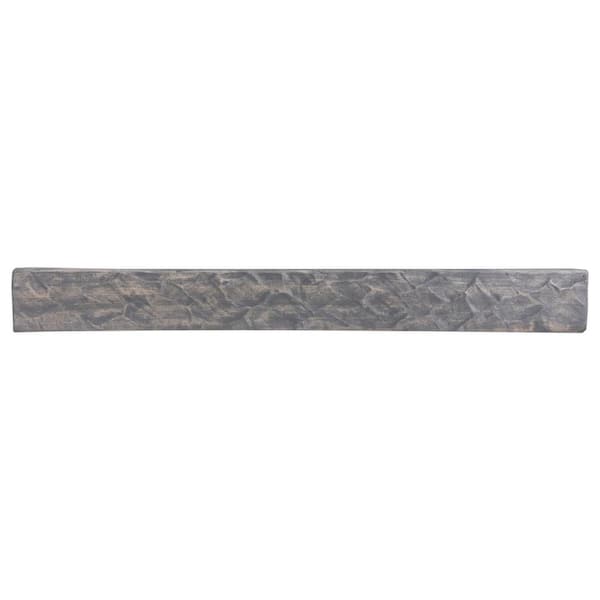 Dogberry Collections Rough Hewn 60 in. x 5.5 in. Ash Gray Mantel