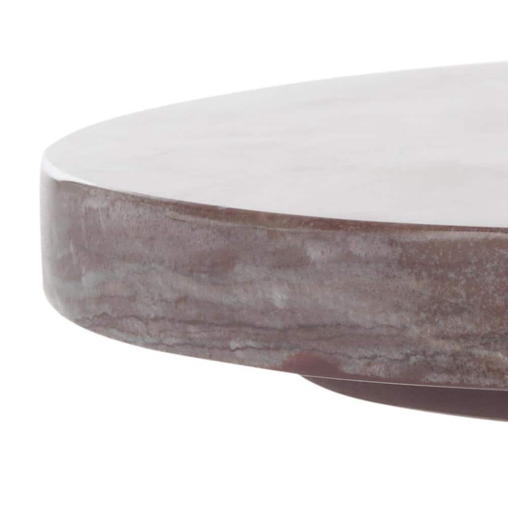 Valentia Pink Marble Round Pedestal Accent Table
