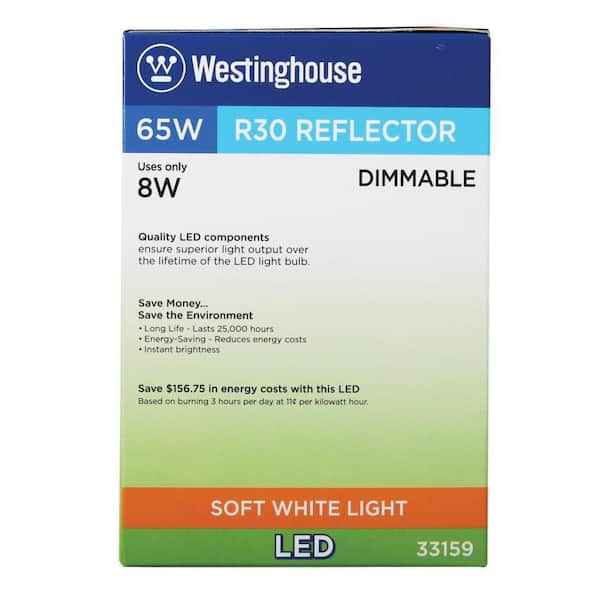 Westinghouse 65W Equivalent Soft White R30 Dimmable LED Light Bulb (6-Pack)