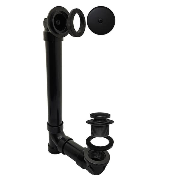 Westbrass 1-1/2 in. x 12 in. Bath Waste & Overflow with One-Hole