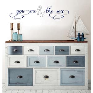 19.5 in. x 17.25 in. You, Me and the Sea Wall Decal