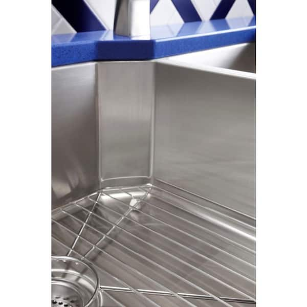 Strive 24 Undermount Single Bowl Kitchen Sink w/ Sink Rack, K-5286