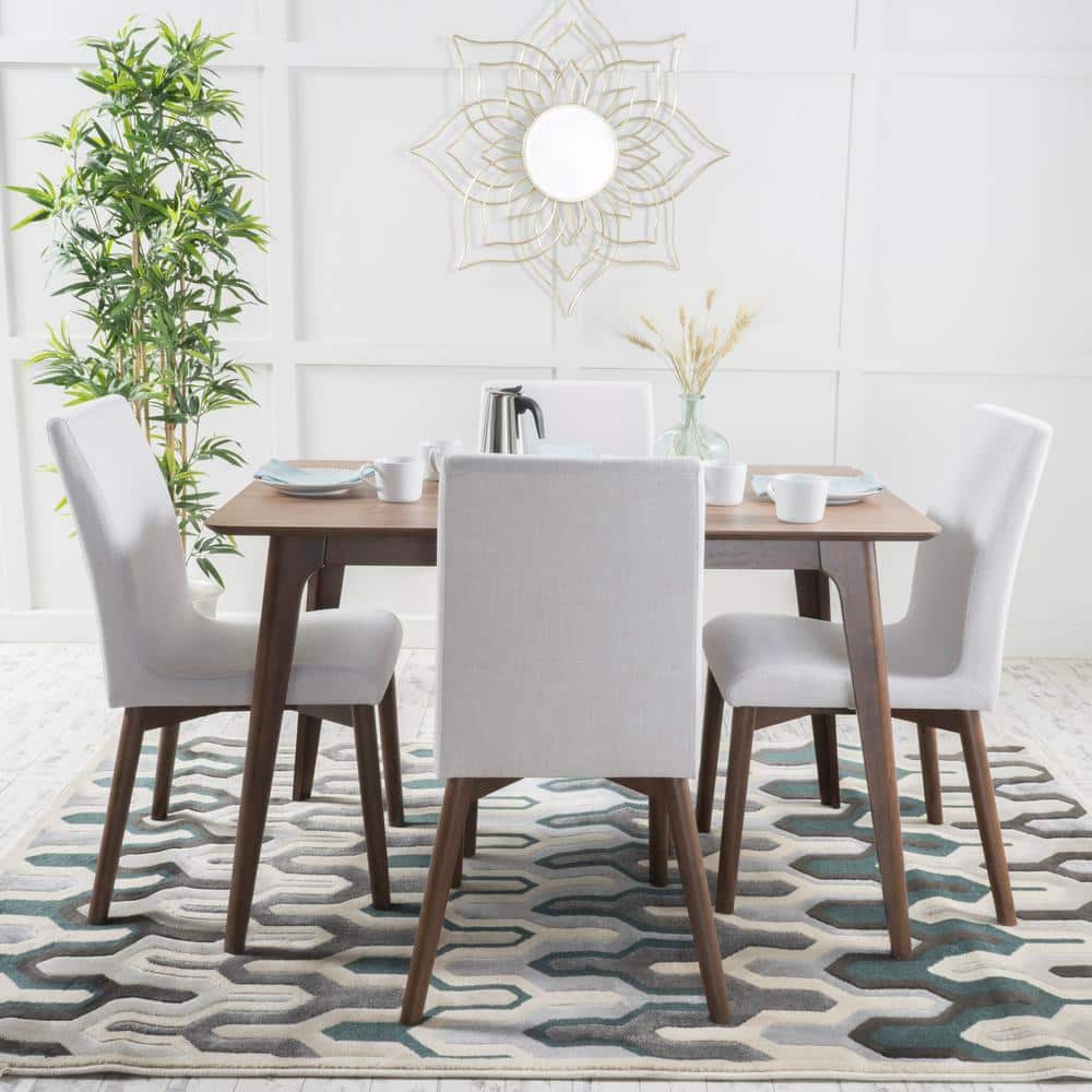 Reviews for Noble House Orrin 5Piece Light Beige and Natural Walnut