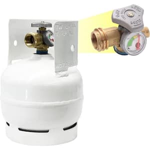 3 lbs. Refillable Steel Propane Tank with OPD Valve and Built-in Site Gauge
