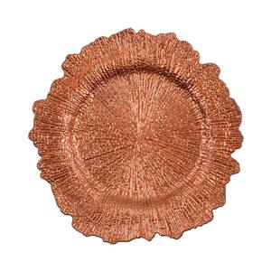 13 in. D Copper Reef Set Of 4 Polypropylene Charger Plates