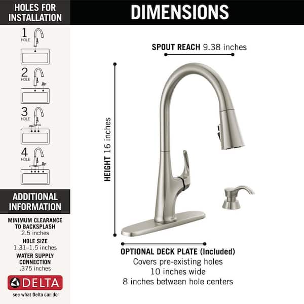 Delta Hyde Single-Handle Pull Down Sprayer Kitchen Faucet with