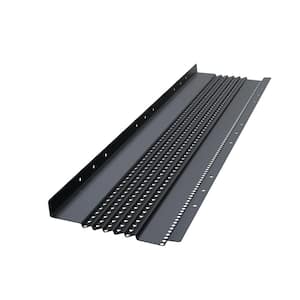 4 ft. L x 6 in. W Black All-Aluminum Gutter Guard (10-Pack)