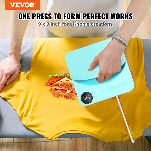 VEVOR Heat Press 9 x 9 in Portable Easy Press Sublimation Transfer