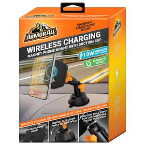 Wireless Charging Car Phone Mount, Turns 360-Degrees, USB Cable Included