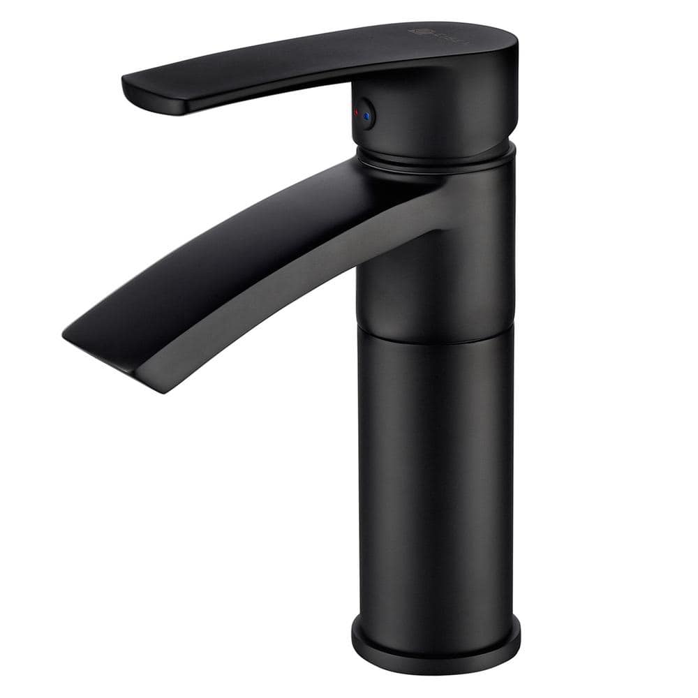 Ariana 7" Matte Black Swivel Spout Single-Hole Bathroom Faucet