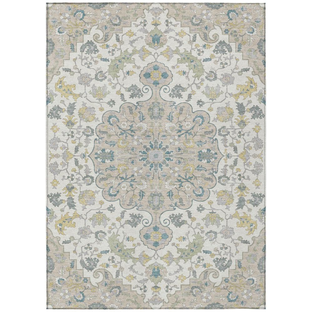 Chantille Machine Washable Indoor/Outdoor Abstract ACN2564 Ivory 5 ft. x 7 ft. 6 in. Area Rug price history on PriceWatchPro