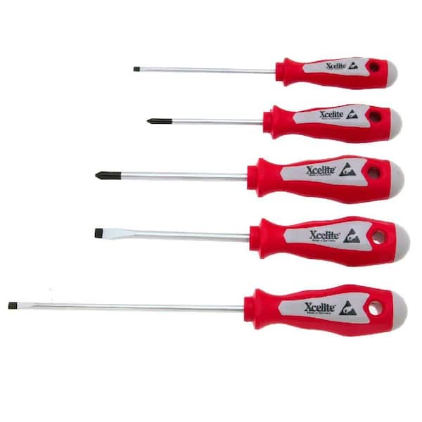 Xcelite ESD-Safe Phillips/Slotted Pro Series Screwdriver Set (5-Piece)