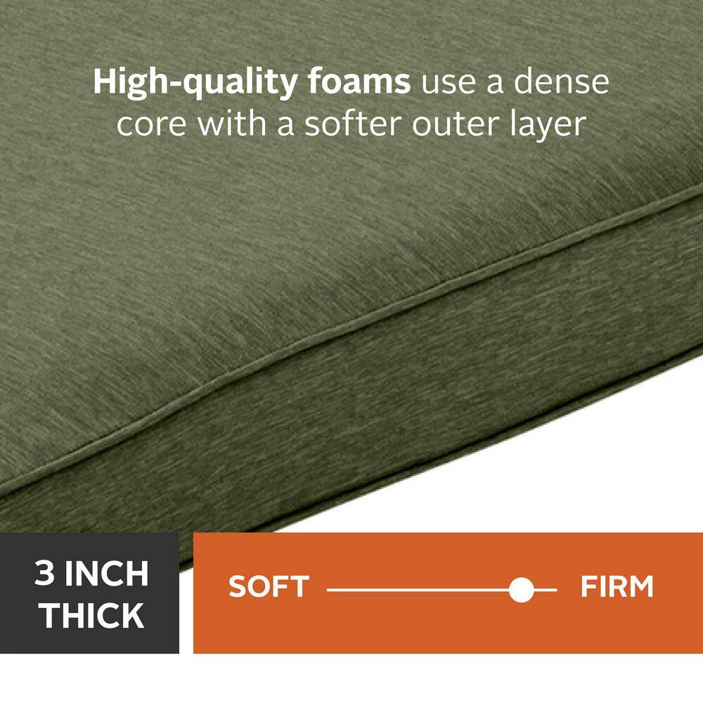 Montlake Water-Resistant Green Patio Bench Cushion