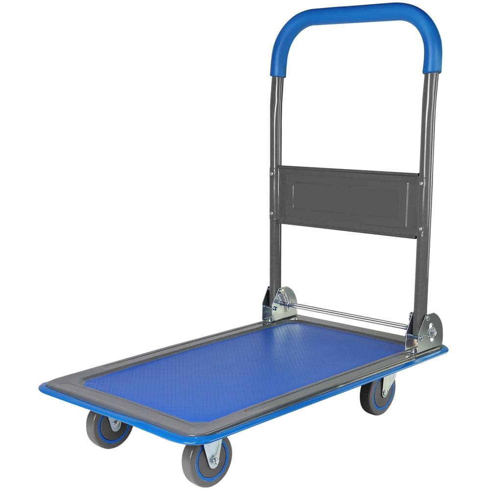 Foldable Push Cart Dolly 330 lbs. Capacity, Flat Bed Wagon Serving Cart ...