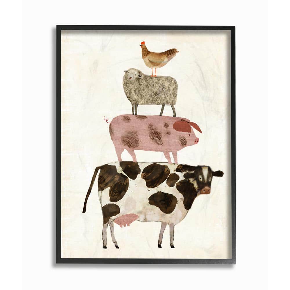 Pine Cone Farm Animals: Pig, Cow, Lamb, Rooster, Chick