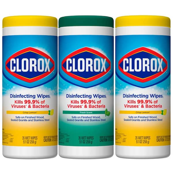 Clorox 35-Count Crisp Lemon and Fresh Scent Bleach Free Disinfecting Wipes (3-Pack)
