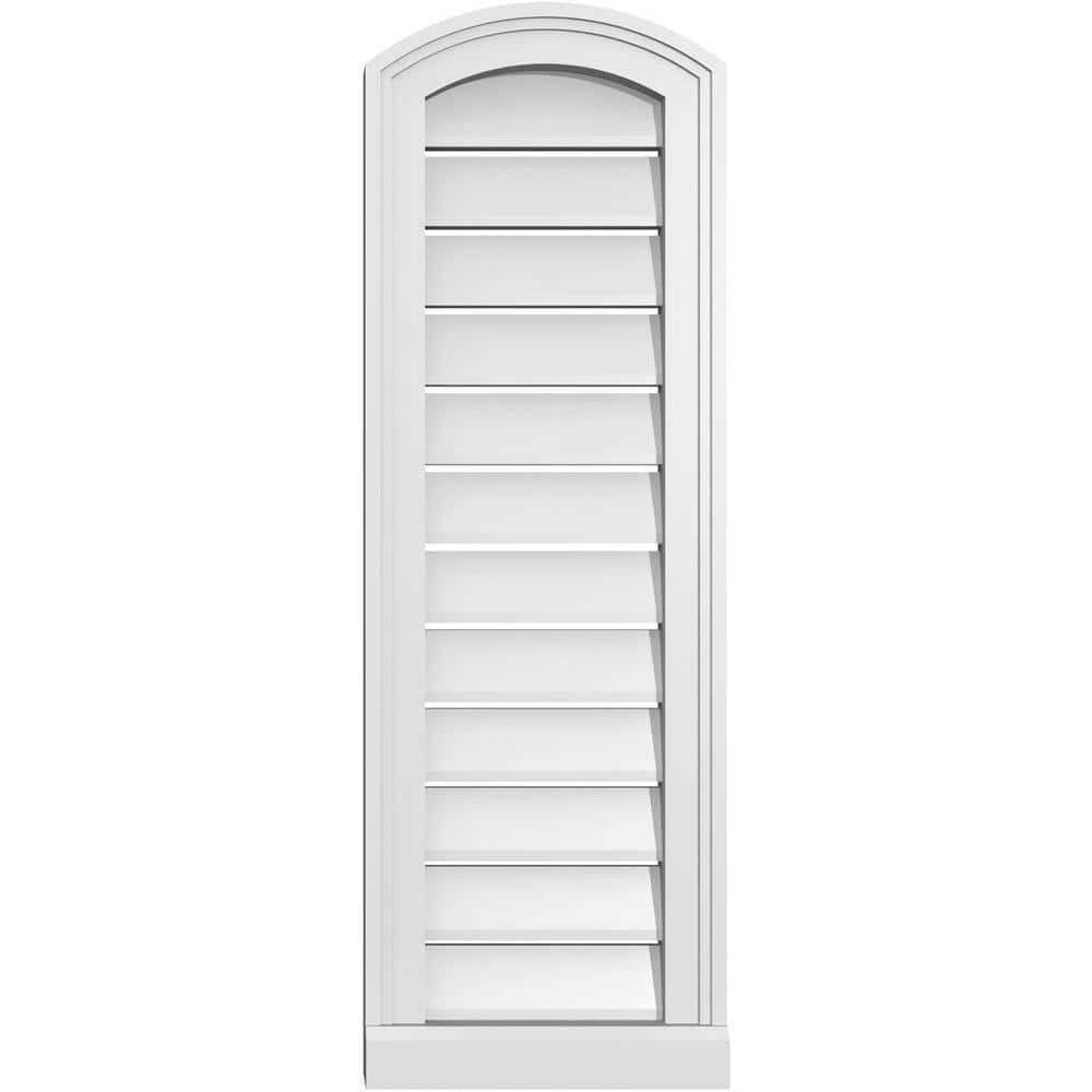 12 in. x 34 in. Arch Top Surface Mount PVC Gable Vent: Decorative with Brickmould Sill Frame price history on PriceWatchPro