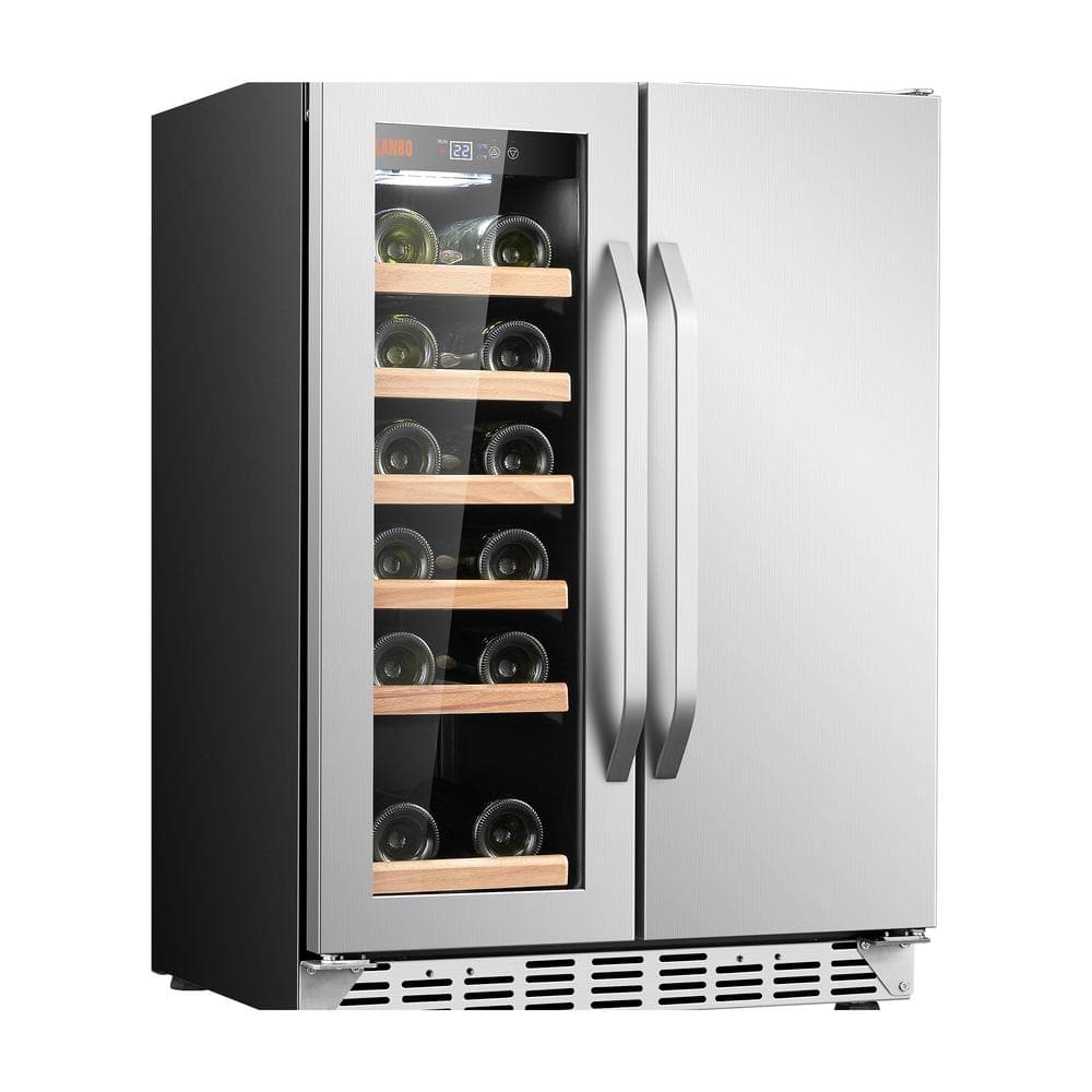 Lanbo 24" Stainless Steel Dual Zone Wine and Beverage Cooler