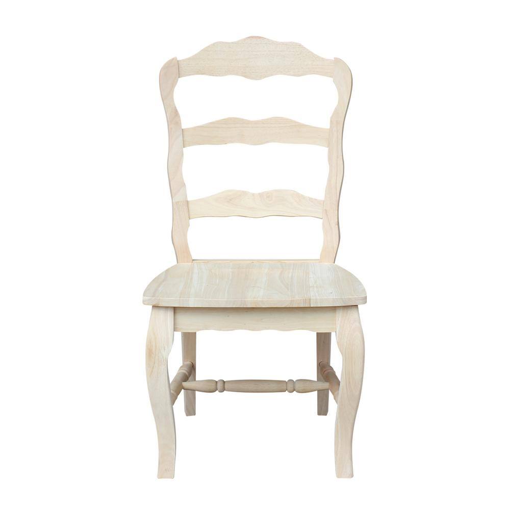 Elegant High-Back Ladderback Microfiber Upholstered Side Chair in Wood