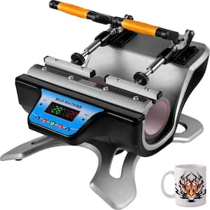 Mug Heat Press 2pcs 15 oz. Mug Press Sublimation Machine Dual Station Design 280 Watt LCD Cup Press Machine