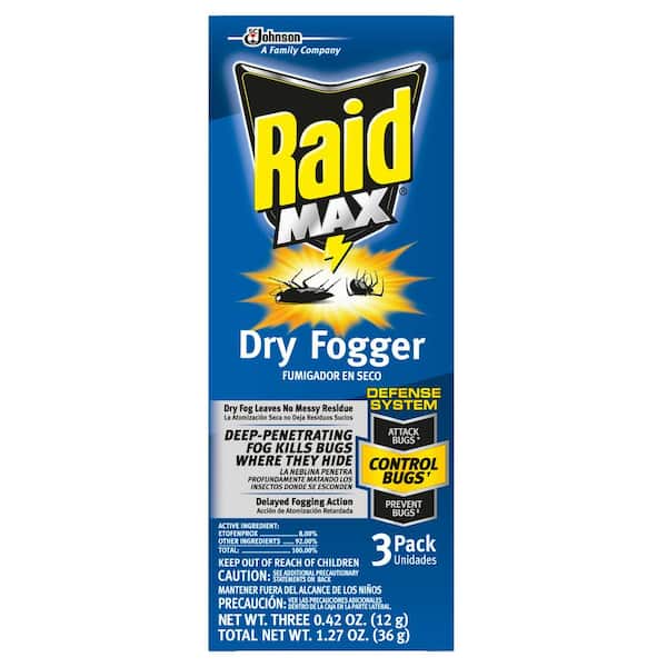 Raid Max 1.27 oz. Fresh Scent Dry Fogger (3-Pack)