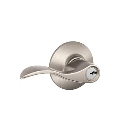 NEW Atlas Home Security RIGHT Door Handle Keyed Entry Nickel Lever Lock knob 