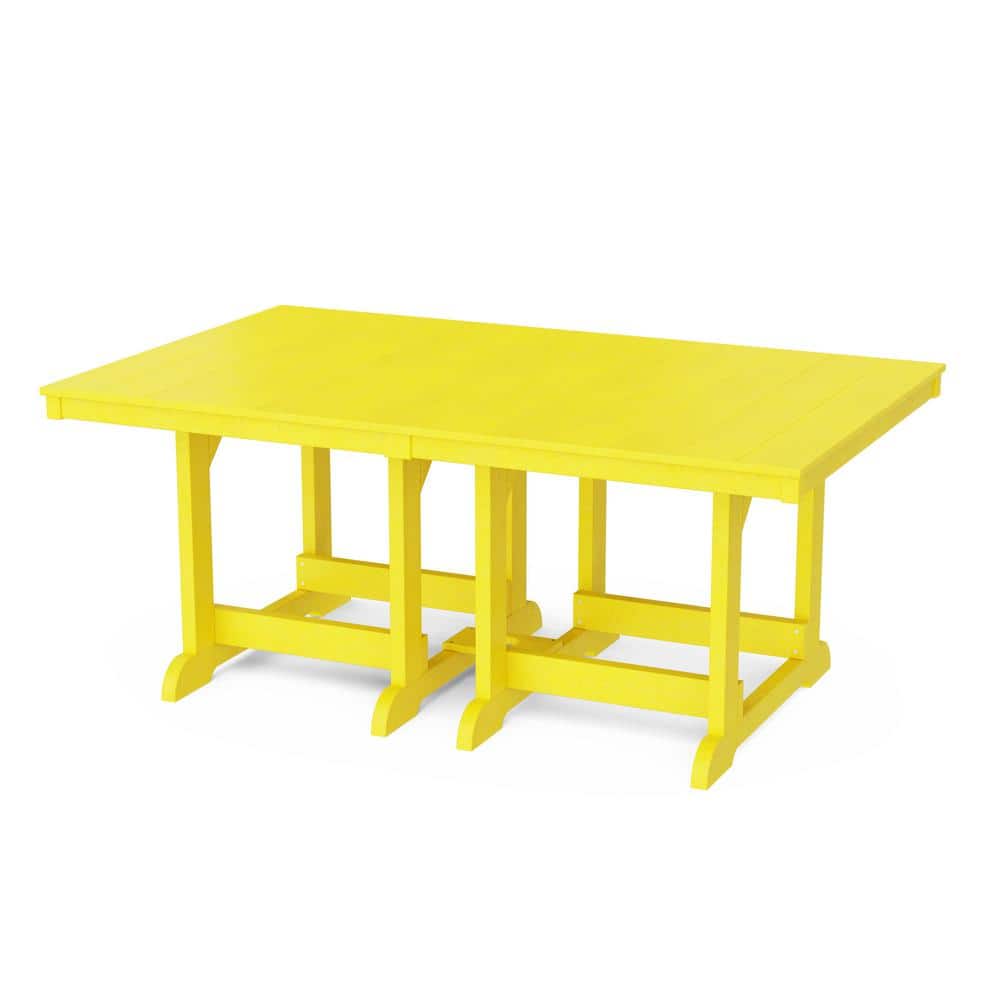 Heritage Lemon Yellow HDPE Plastic 44 in. x 72 in. Outdoor Dining Table price history on PriceWatchPro