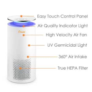True HEPA Air Purifier with Germicidal UV Light for Medium to Large Rooms up to 500 sq.ft. - Ultra Premium
