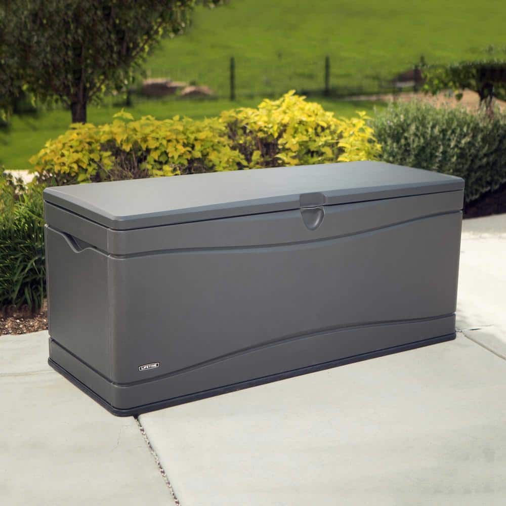 Gray Heavy Duty Lockable Plastic Deck Box, 60 in