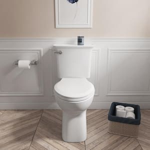 Cadet Slow Close Elongated Closed Front Toilet Seat with EverClean in White
