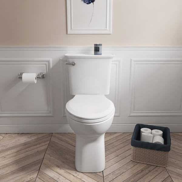 American Standard Cadet Elongated Antimicrobial, Soft Close Front Toilet Seat in White