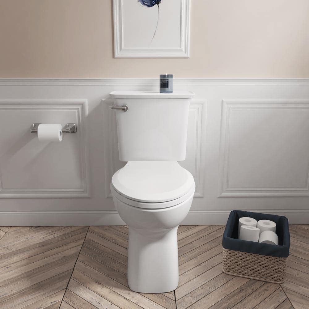 American Standard Cadet Ovation Height 2-piece 1.28 GPF High Efficiency Single Flush Elongated Toilet in White, Seat Included (4-Pack) -  760AA101-4.020