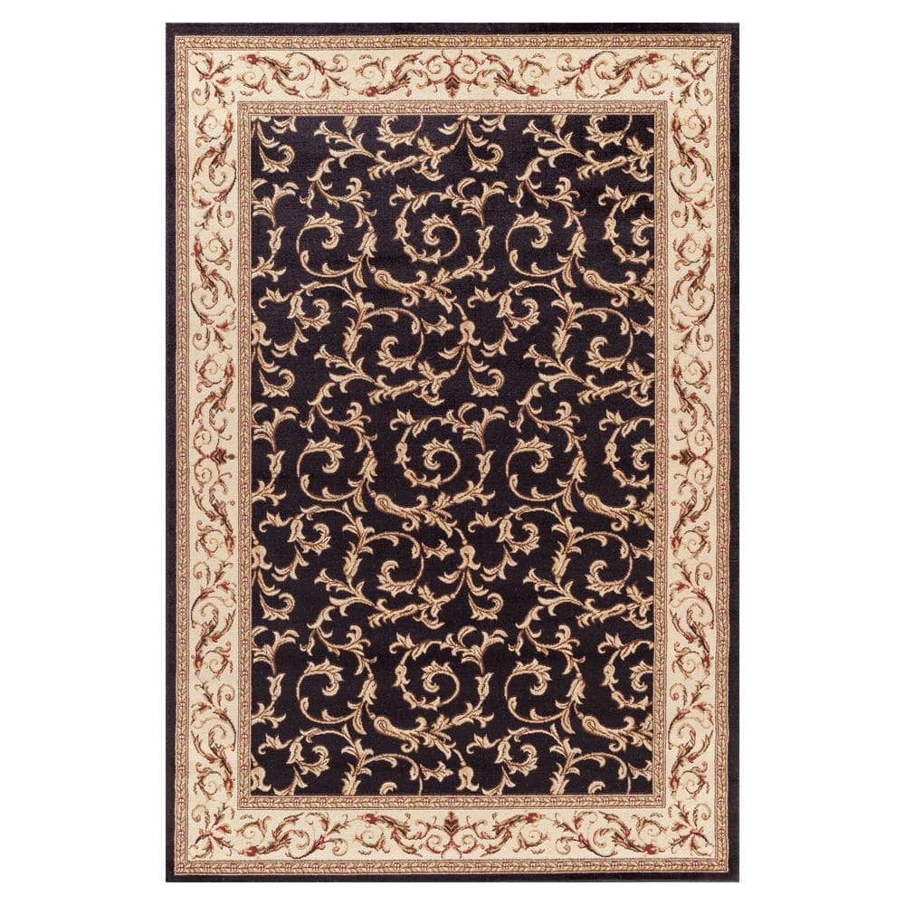 Concord Global Trading Ankara Pin Dot Brown Transitional Rug 3ft. 11in. x 5ft. 5in.