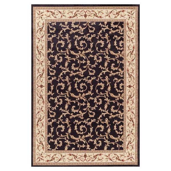 Jewel Veronica Black 5 ft. x 8 ft. Area Rug