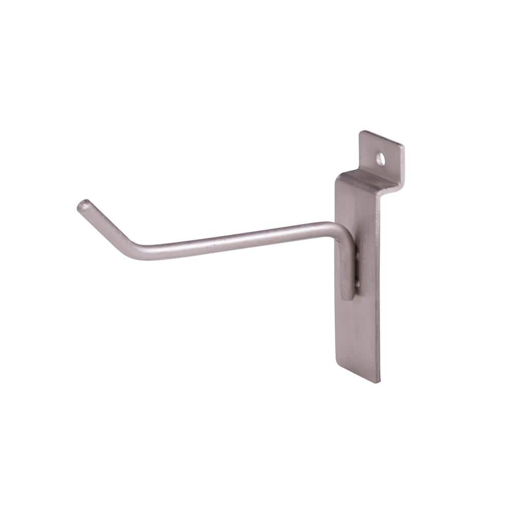 Econoco 4 in. Satin Nickel Hook for Slatwall (Pack of 96)