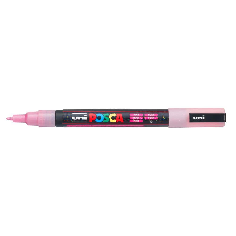 POSCA PC3M Fine Bullet Paint Marker, Glitter Pink 081910 The Home Depot
