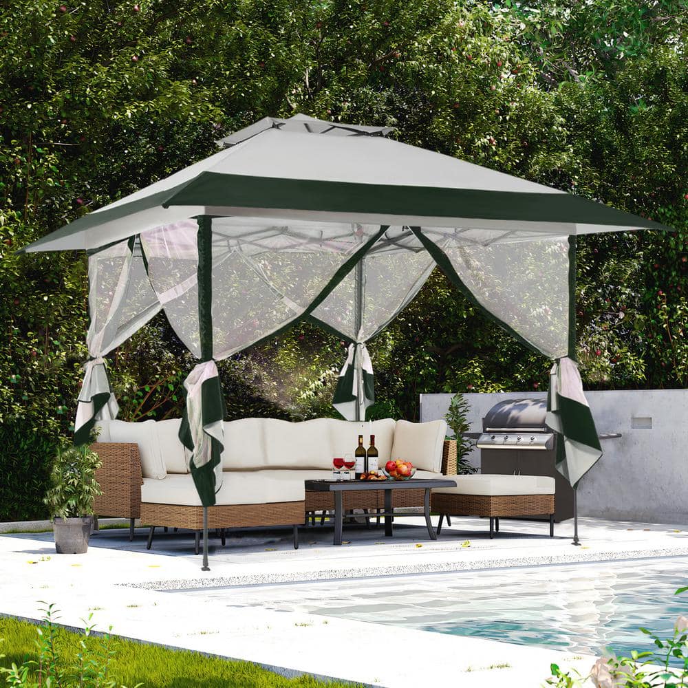 Reviews for JEAREY 13 x 13 ft. Pop Up Gazebo with Netting Outdoor Patio