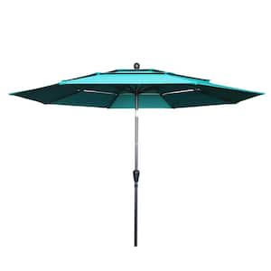 10 ft. Market Patio Umbrella with Double Air Vent in Turquoise