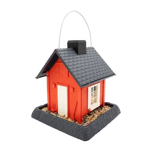 Fiesta Red Cottage Plastic Birdfeeder