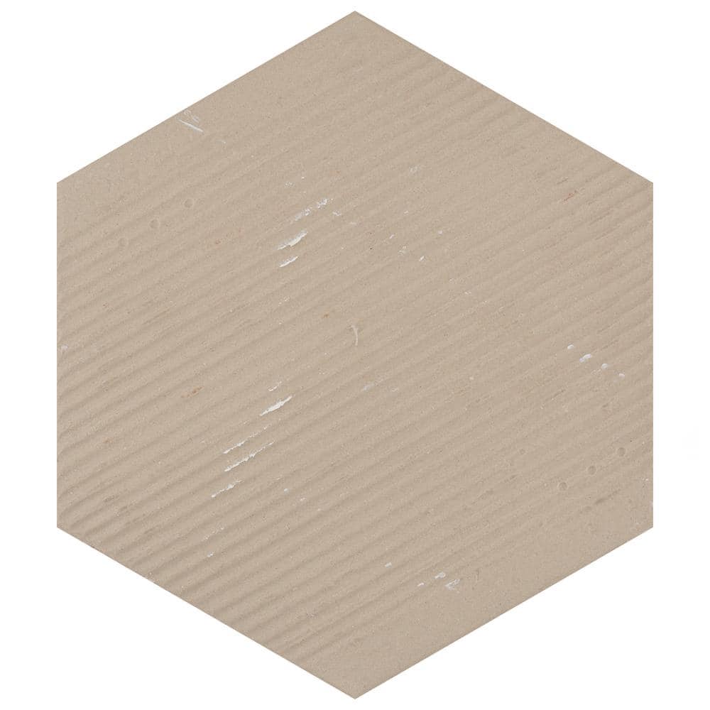 Carra Carrara Elegance 7"x8" Grey and White Matte Hexagon Porcelain Tile