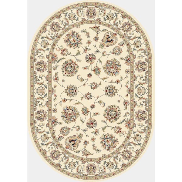 Unbranded Judith Ivory 7 ft. x 10 ft. Oval Indoor Area Rug